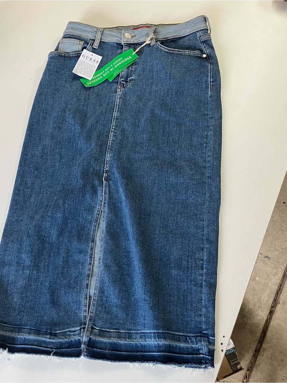 Guess NWT upcycled Jean skirt size 8